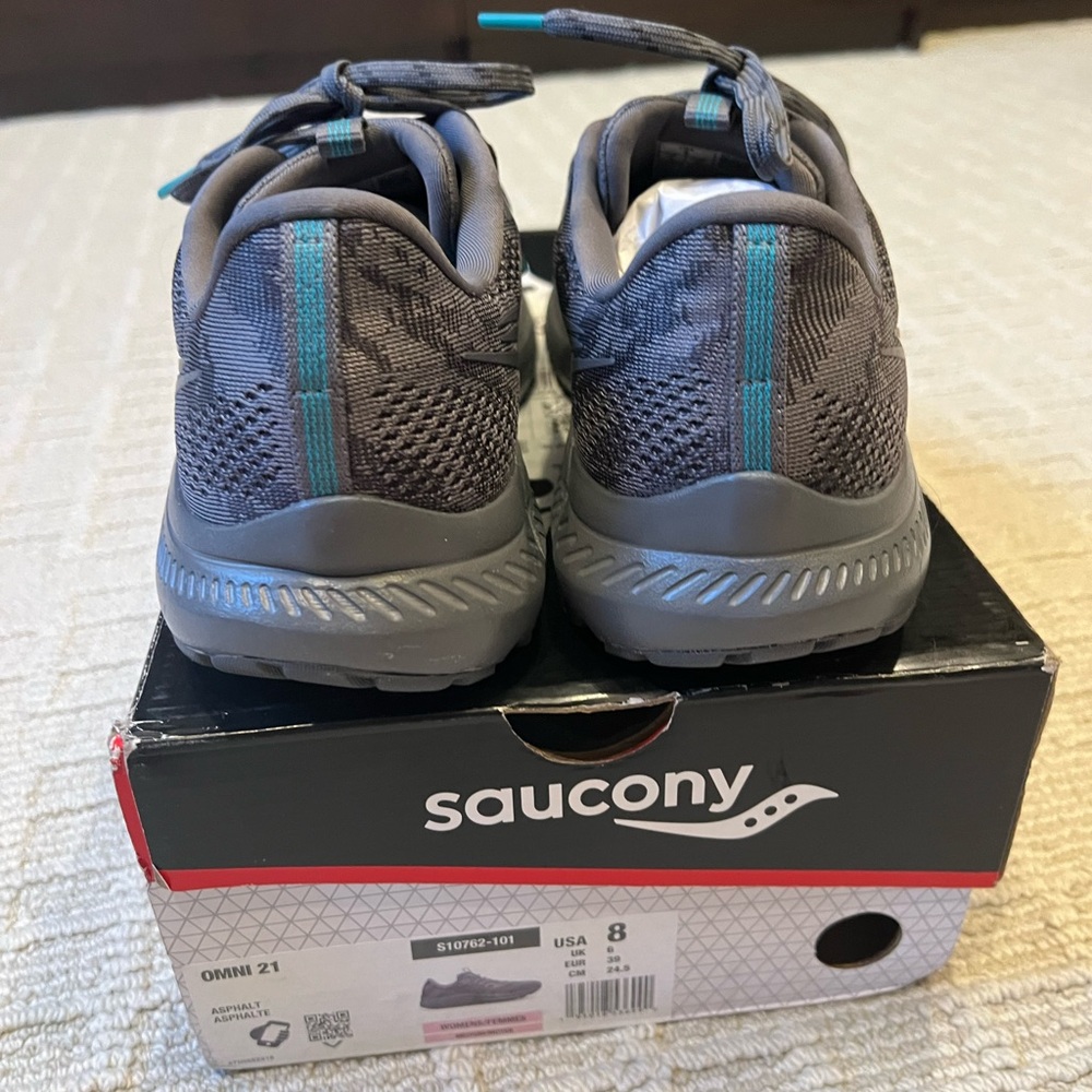 Saucony Omni 21 Running Shoes - Charcoal Gray - Picture 2 of 7